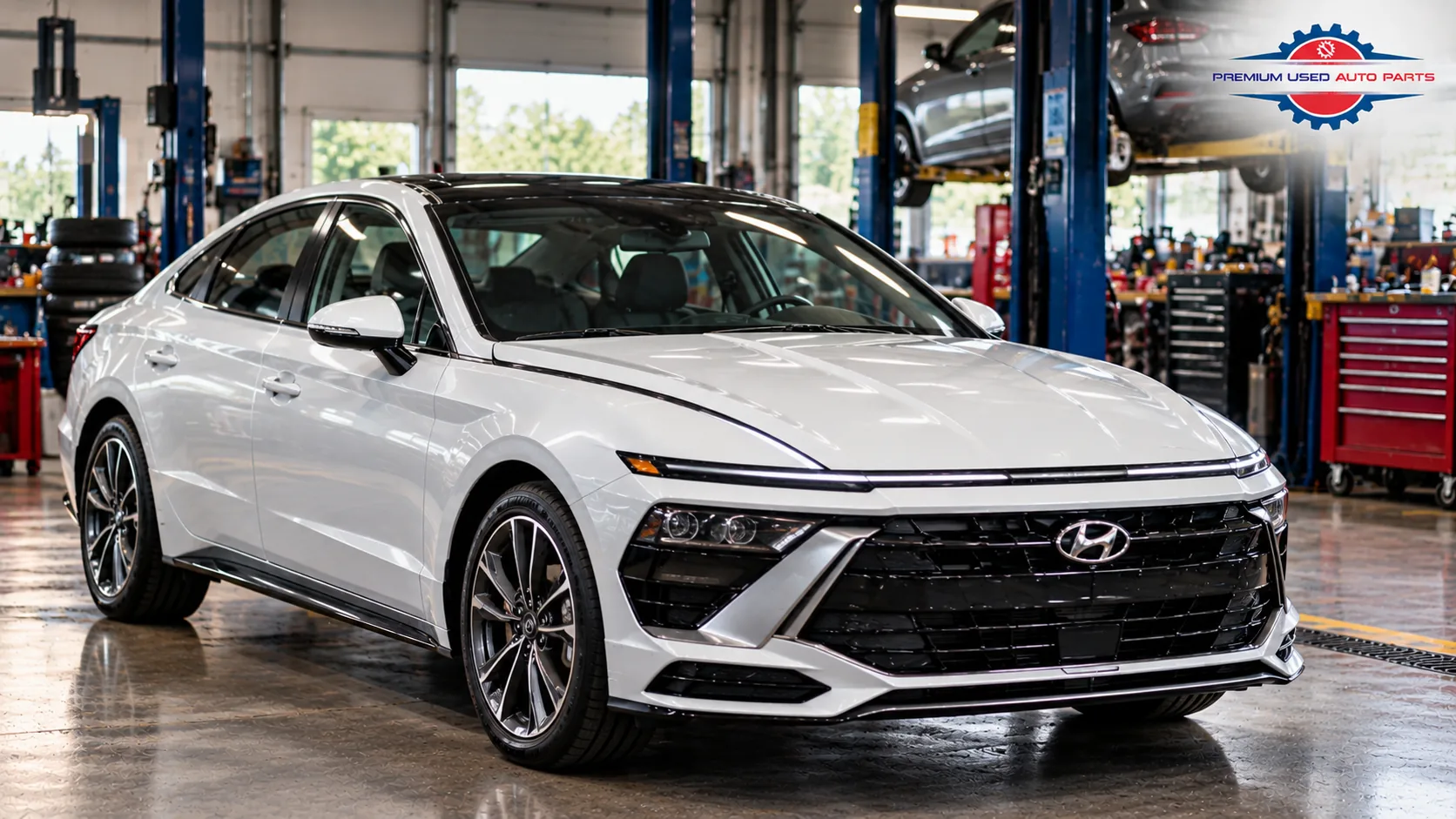Pearl-white Hyundai Sonata for Hyundai Sonata engine replacement cost guide