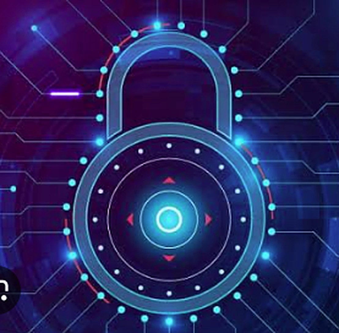 Digital padlock representing data privacy and security